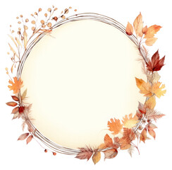 Obraz premium PNG Autumn circle autumn plant.