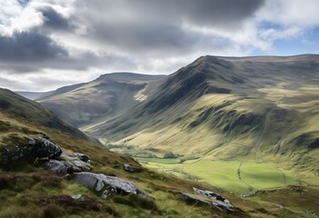 Fototapeta premium A view of Scarfel Pike in the Lake District