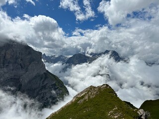 clouds in the Swiss Alps