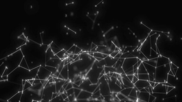 looped animation. generating numbers. the process of generation by neural networks