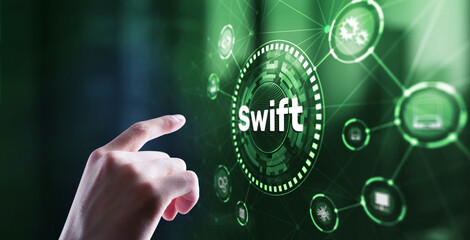 SWIFT. International bank transfer system. Society for Worldwide Interbank Financial Telecommunications