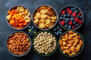 Fototapeta premium Mixed snack platter professional advertising food photography