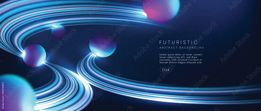 Aufkleber futuristic technology abstract background. abstract futuristic curve digital line design.modern futu