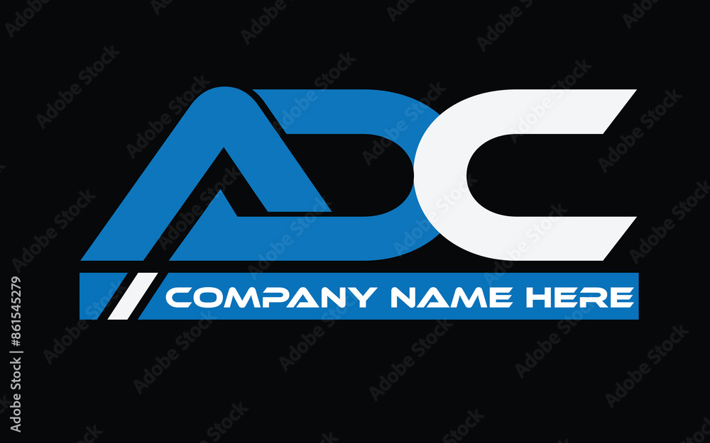 Fototapete adc logo design.#adc word logo #adc monogram logo #adc logo vector #adc letter logo.#adc logo design