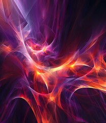 Fototapeta premium Colorful abstract fractal artwork with a purple background