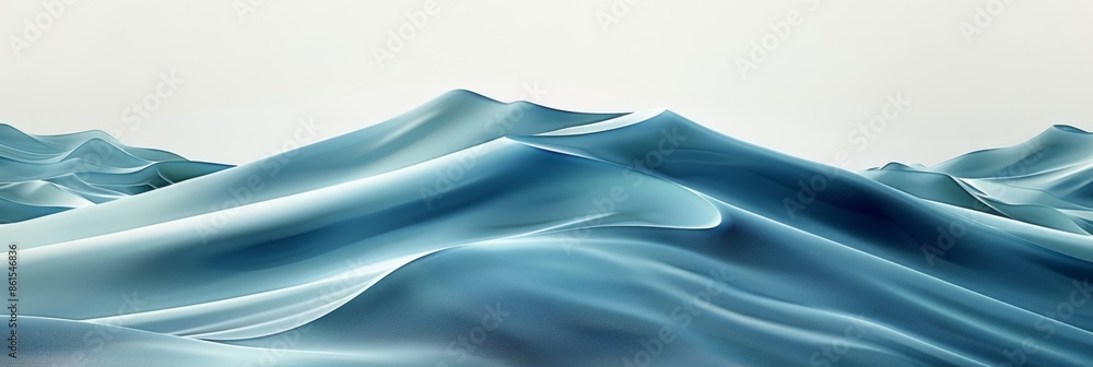 Aufkleber a tranquil ocean of abstract waves gently ebbing and flowing.
