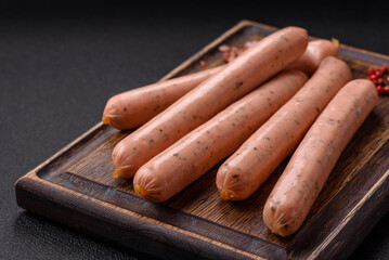 Vegan or vegetarian sausages made from meat substitutes