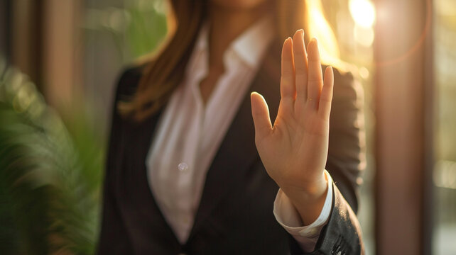 Female politicians raise their hands to take the oath of office.