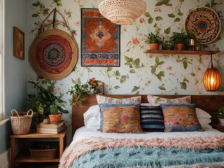 ​Bohemian Bliss – Eclectic Summer Styles in a calm bedroom