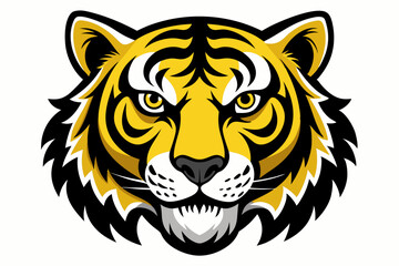 tiger head vector, tiger icon vector illustration, tiger silhouette of a tiger isolated on a white background, eps, png, svg, tiger vector