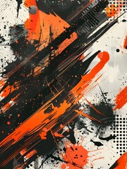 abstract urban background design neon orange and black colours