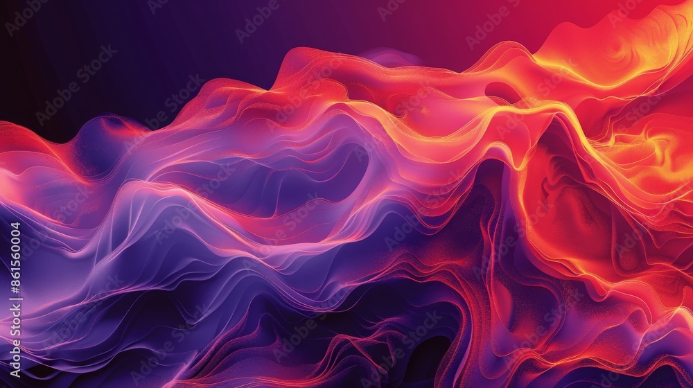 Poster abstract colorful fluid waves background. vibrant and dynamic design