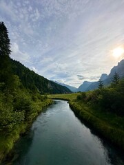 river in the mountains