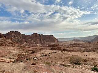 Rock formations around the city of Petra
