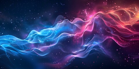 Colorful nebula clouds and stars in space