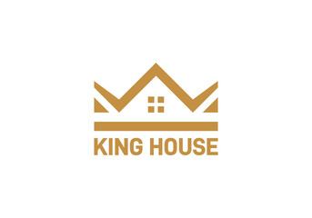 crown home logo design. simple creative icon vector