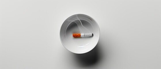 a cigarette in an ashtray