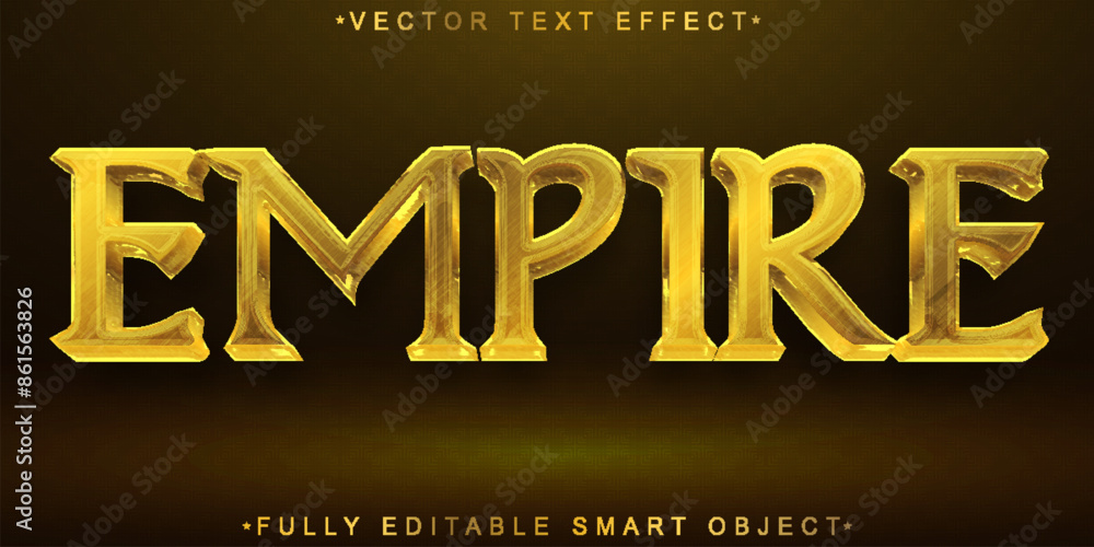 Wall mural golden historic empire vector fully editable smart object text effect - Wall murals