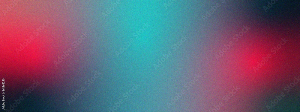 Poster abstract blue grainy vibrant blurred gradient color flow. glowing noise texture with rough, grain, n