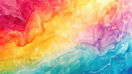 Fototapeta premium Generative AI of Abstract Rainbow Paint Flow in Alcohol Ink Concept for Pride Month Celebrations, Colorful Art Illustrations, and Symbolic Equality Representation