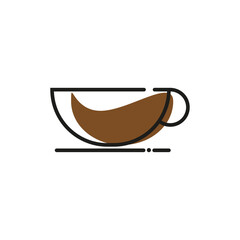 vector illustration, coffee, cup of coffee, aromatic coffee, americano, espresso