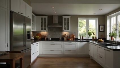 Fototapeta premium Redesigning your kitchen for maximum efficiency and style ai-generated
