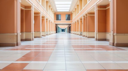 Abandoned shopping mall with closed storefronts, retail downturn, economic decline