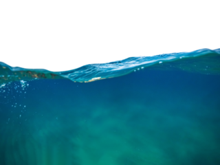water surface on transparent background