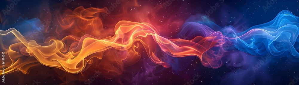 Poster fiery abstract patterns intense dynamic background concept with copy space