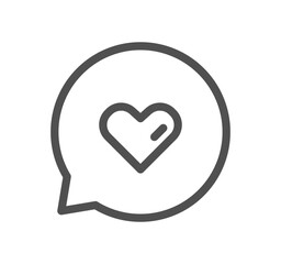 Friendship and love related icon outline and linear vector.	
