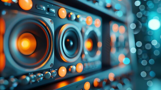 Speaker and Performer Coordination Softly lit speaker profiles with glowing coordination tools