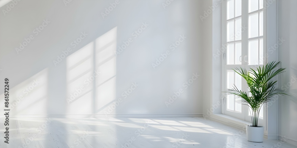 Poster the effect of windows on creating openness and lightness in a room. concept natural light, room ambi