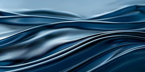 Flowing Blue Curves A Tranquil and Spacious Composition. Concept Composition Elements, Blue Color Scheme, Tranquil Atmosphere, Curved Lines, Spacious Design