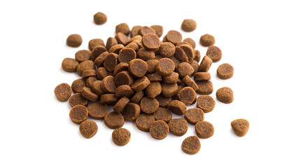 Obraz premium A pile of dog food is spread out on a transparent background