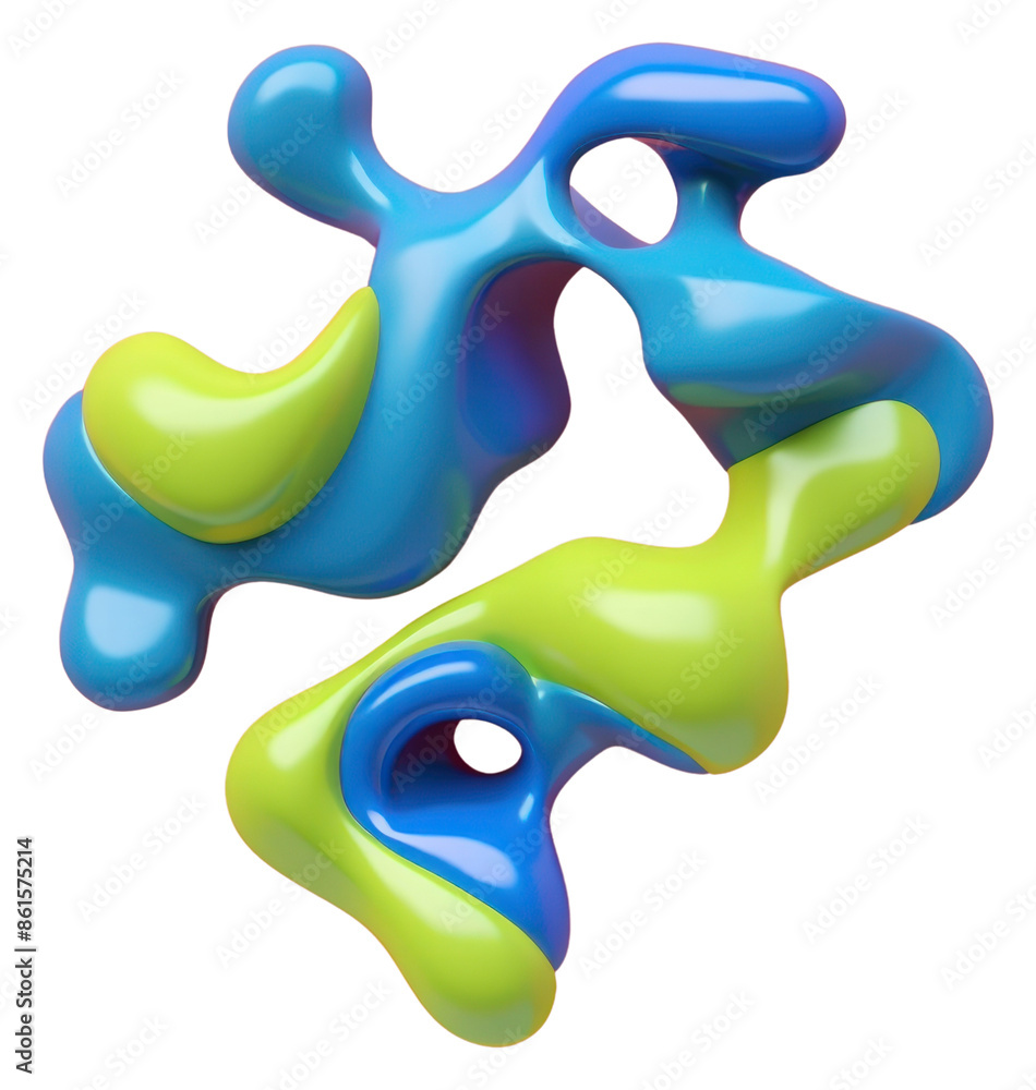 Poster png 3d render of abstract fluid shape represent of basic shape confectionery weaponry balloon.