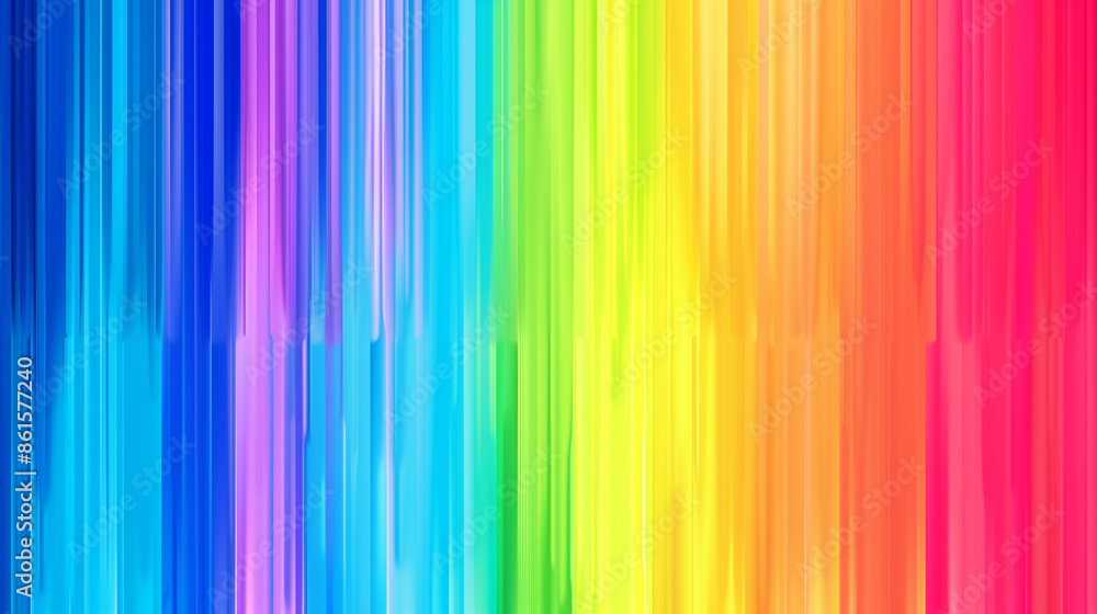 Poster a rainbow is shown in full color, with each color distinctly visible. the rainbow appears to be a vi
