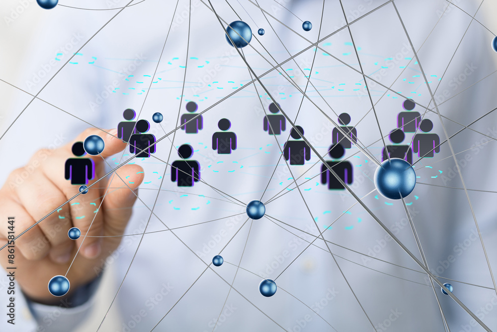 Poster Abstract technology group and data 3d