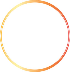 Gold circle frame luxury vector outline