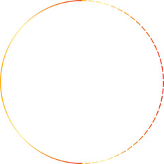 Gold circle frame luxury vector outline