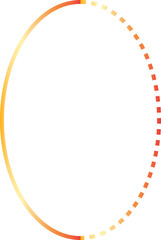 Gold circle frame luxury vector outline