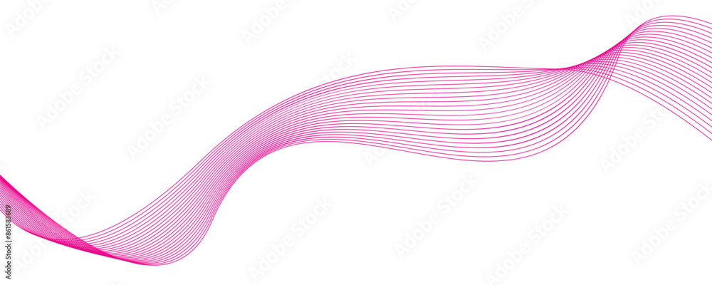 Aufkleber abstract vector background with wavy lines. lines vector illustration. curved wave. modern flowing w