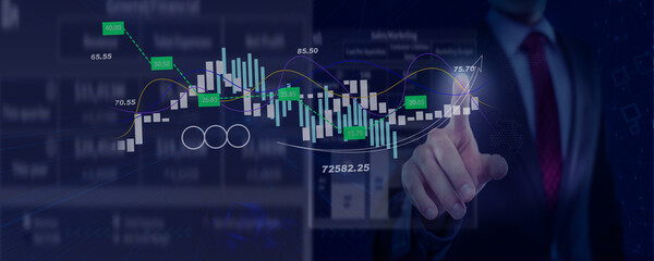 The finance analyst analyzes stock market trends, economic growth charts, and plans strategies, providing financial reports and market research for businesses and investors.