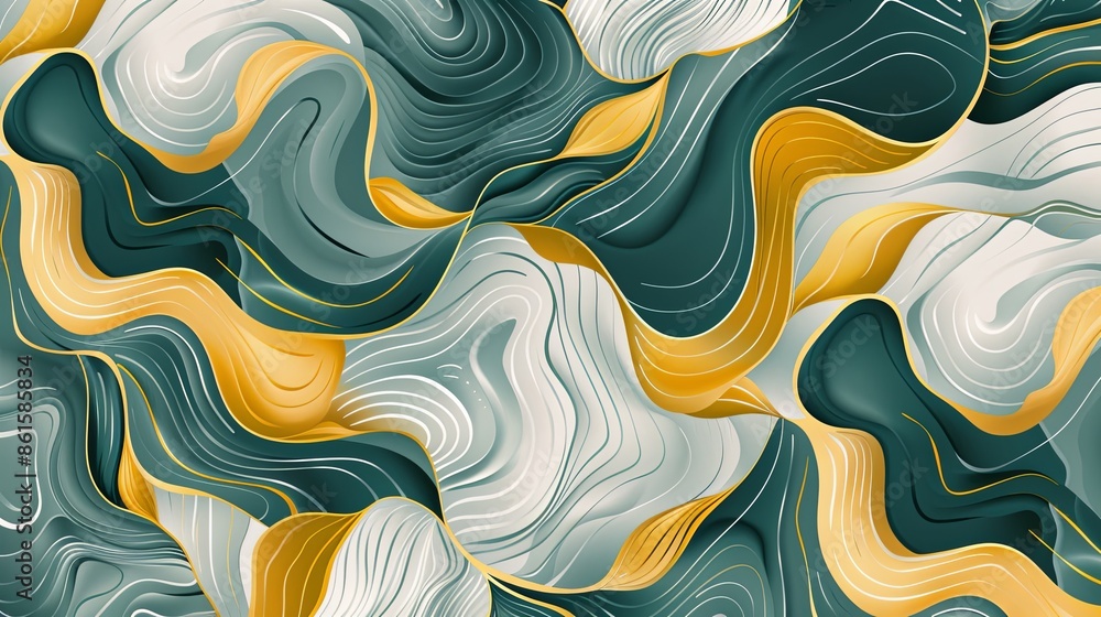 Wall mural abstract lines seamless wallpaper