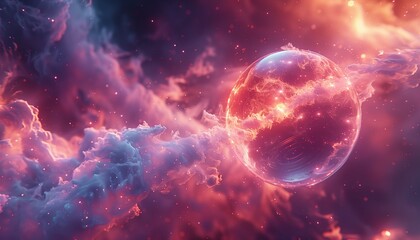 Obraz premium background with space and moon