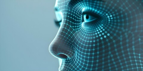 Detecting Deepfakes with Facial Recognition Technology. Concept Deepfakes, Facial Recognition, AI, Image Manipulation, Online Security