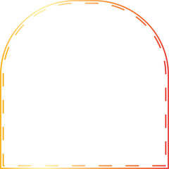 Gold frame luxury vector outline