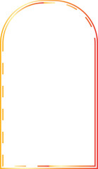 Gold frame luxury vector outline