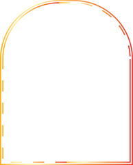 Gold frame luxury vector outline