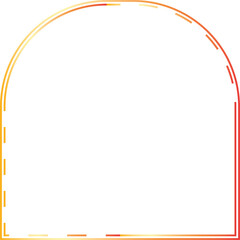 Gold frame luxury vector outline