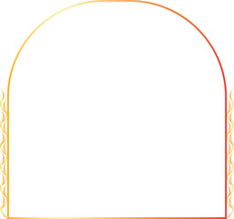 Gold frame luxury vector outline